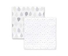 Amazing Baby by SwaddleDesigns - Lot de 2 Couverture Emmaillotage Bébé en mousseline de coton pour bébé