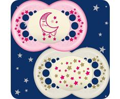 MAM Nuit Sucettes brillent dans le noir Convient pour Etui de transport (12 mois et plus Rose)