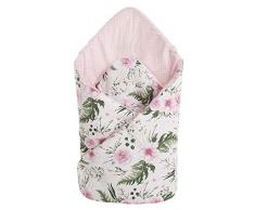 Oreiller 100 % Coton 75 x 75 cm Nid dange Double Face Doux Toute lannée Multifonction hypoallergénique pour bébés Medi Partners (Blument à Pois Rose)