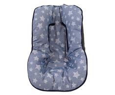 Housse matelas universelle pour groupe 0 ou Maxi-Cosi. Étoiles Grandes. matelassée