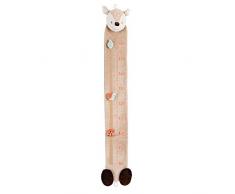 Nattou Mètre Fanny pour la Chambre des Enfants de 80 à 160 cm, Fanny et Oscar, 15 x 12 x 108 cm, Beige