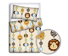 Parure de lit bébé avec housse de couette 2 pièces pour lit bébé (Jungle)