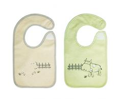 Babycalin Bavoir de Naissance Imprimé Écru/Vert 2 Pièces