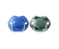 Tommee Tippee - Lot de 2 sucettes 6-18mois - Coloris vert/bleu