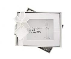 White Cotton Cards FL1S Album photo traditionnel Motif flûtes