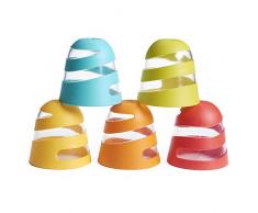 Tiny Love, Gobelets à spirales, Set de 5 Tasses de bain colorées avec effet arrosoir, 12 mois et plus