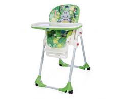 Chicco - Chaise Haute Bébé Polly Easy - 4 Roues - Réglable, Pratique et Compacte - Happy Jungle