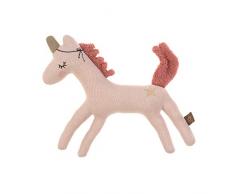 LÄSSIG Bébé Jouet Tricoté en coton bio avec Hochet More Magic Cheval