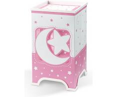 Vamos 63230S Lampe de Chevet Lune Rose 13 x 13 x 22 cm
