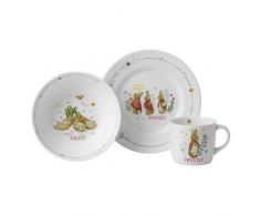 Assiette, bol et mug 3 pièces Rose