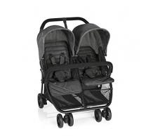 BREVI Indue Poussette Jumelle Gris Chiné Foncé