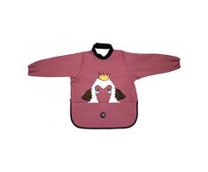 BabyLivia Bavoir à manches longues Motif mouton Bordeaux