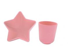 PACIFIC BABY Bol Etoile + Tasse en Bambou Rose