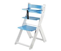 Wood Partner Chaise enfants/chaise haute – Luca Combi L03 Bleu