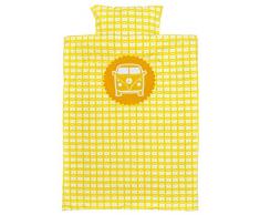 Taftan DS Parure de lit 917 la voiture, 100 x 135 cm, jaune