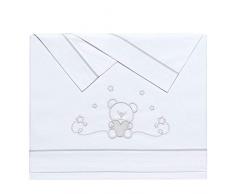 Pekebaby Cœur Drap-housse pour berceau Blanc 70 x 140 cm