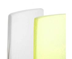 2 x Lit pour bébé 100% coton jersey Drap-housse 140 cm x 70 cm 1 x Blanc et 1 x Citron
