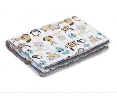 Pepi Leti 685843716419 Couverture pour bébé en forme de grenouille Gris Minky 100 x 75 cm