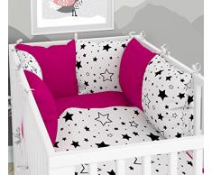 Tour de lit – Six coussins en velours pour lit bébé 60 x 120 cm