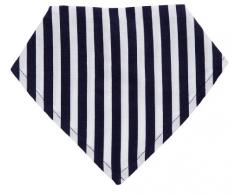 Baroo Lot de 2 bavoirs tendance rayés (Bleu marine)