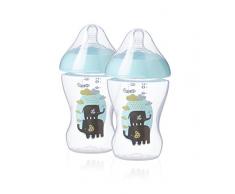 tommee tippee Ultra Set de 2 Biberons Décorés Bleu 260 ml