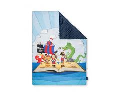 Pepi Leti 685843716181 Couverture pour bébé Motif Minky Bleu marine 100 x 75 cm