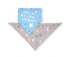 Babyono Wow Motif bandana Triangle, bavoir, 2 pièces