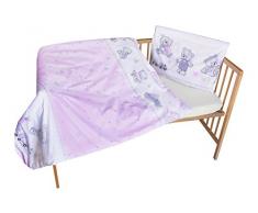 cosing 332–019–154 Jeu de Enfant Parure de lit coton 2 pièces – Ours Rose