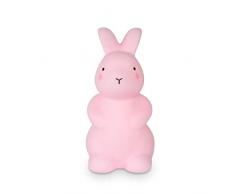 Teeny & Tiny Veilleuse en silicone souple, à LED, avec batterie, motif lapin, 200 g
