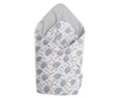 Oreiller 100 % Coton 75 x 75 cm Nid dange Double Face Doux Toute lannée Multifonction hypoallergénique bébé Medi Partners (hérissons Gris)