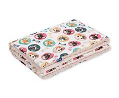 Pepi Leti 685843716556 Cremig Minky Couverture pour bébé et enfant Multicolore 100 x 75 cm