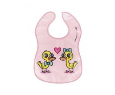 Bavoir imperméable de douche en PEVA Rose de Katuki saguyaki avec poche et fermeture Velcro