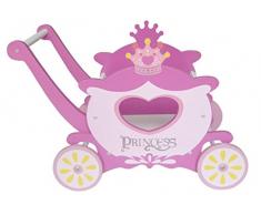 Kiddi Style les enfants Bois Poussette Royale, Boite à Jouets Carrosse de Princesse