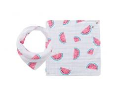 Angel Dear Bavoir bandana en mousseline de bambou, Pastèque