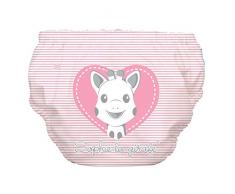 Sophie La Girafe Couche de bain réutilisable 2 en 1 pour bébé garçon et fille Taille S