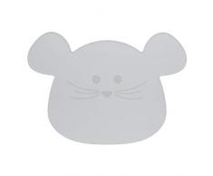 LÄSSIG Set de table en silicone/Little Chums Souris gris