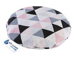 Coussin chauffant en noyaux de cerises pour bébé 180 g rond 15 cm 100% coton naturel Medi Partners chaleur + thérapie par le froid (triangulaire rose)