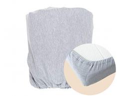 MoKee Drap-housse pour lit bébé 120 x 60 cm Gris mélangé