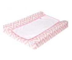 Belino Matelas à langer plastifié 48 x 70 cm 48 x 70 cm Chevron (Rosa)