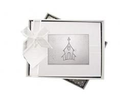 White Cotton Cards Album photo Motif église