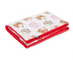 Pepi Leti 685843716280 Couverture Amy pour bébé Motif Minky Rouge 100 x 75 cm