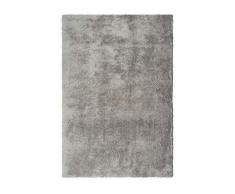 Lalee Tapis en Polyester Shaggy uni Cloud 500 Silver 160x230cm 100% 160 x 230, Argenté