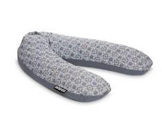 Snoozzz Coussin dallaitement Coussin de maternité Coussin de grossesse - avec housse en coton déhoussable et lavable – 185 cm - Remplissage : microbilles légères et silencieuses – Womby gris