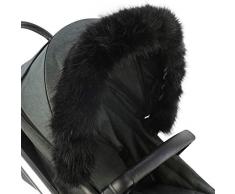 For-Your-Little-One Poussette en fourrure Compatible avec Bebecar, Noir