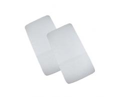 Cuddles Collection Drap-housse lit feuilles (Blanc, Lot de 2)