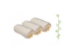 Lot de 3 Draps housse Coton Bio pour lit berceau 40x80-2 coloris disponibles (Ecru naturel)