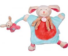 Doudou et Compagnie Marionnette en Microfibre Chien Fraise