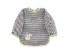 Sterntaler Bavoir Manches Canard Edda, Taille : 50 x 73 cm, Gris