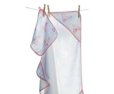 Angel Dear Serviette à capuche et gant de toilette en mousseline