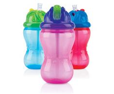 Nûby Tasse anti-fuite Flip-ItTM – 360 ml – 12 m+ – Tasse avec paille